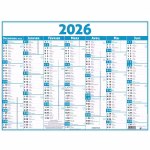 OBERTHUR CALENDRIER 2026 CLASSIC 7 MOIS 57X41 BLEU