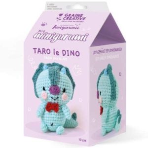 GRAINE CREATIVE KIT CROCHET MINIGUMURI TARO LE DINOSAURE