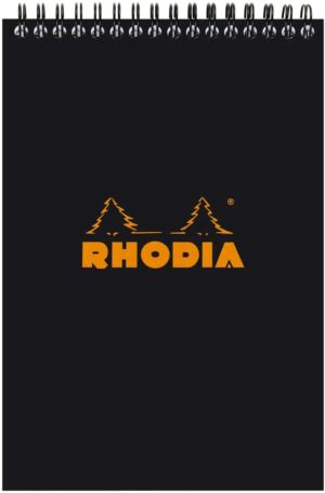 RHODIA  NOTEPAD A5 LIGNE COUVERTURE NOIRE