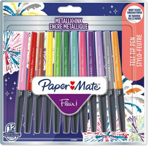 PAPERMATE FLAIR METALLIC FEUTRES SET DE 12