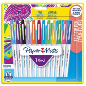 PAPERMATE FLAIR BOLD FEUTRES SET DE 12