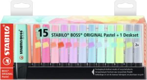 STABILO BOSS PASTEL SET DE BUREAU PAR 15