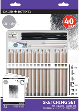 DALER SIMPLY SKETCHING SET 40 PIECES