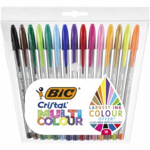 BIC CRISTAL MUTICOULEURS POCHETTE DE 15