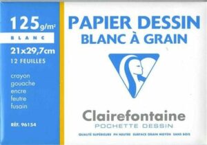 CLAIREFONTAINE POCHETTE DESSIN C A GRAIN A4 125G