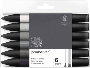 PROMARKER SET DE 6 FEUTRES TONS NEUTRES