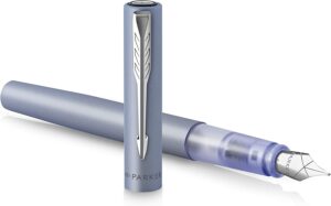 PARKER VECTOR XL STYLO PLUME BLEU ARGENTE