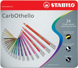 STABILO BOITE METAL 24 CRAYONS DE COULEURS CARBOTHELLO