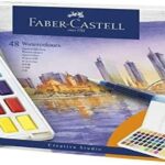 FABER CASTELL BOITE AQUARELLE 48 DEMI GODETS