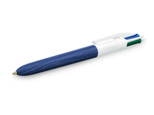 BIC 4 COULEURS WOOD BLEU MARINE