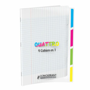 CONQUERANT CAHIER POLYPRO QUATTRO 24X32 SEYES 140P