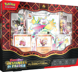 POKEMON COFFRET PREMIUM EV04.5 DESTINEES DE PALDEA FLAMIGATOREN