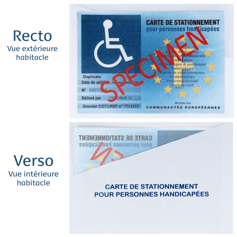 COLOR POP ETUI ADHESIF CARTE STATIONNEMENT HANDICAPE