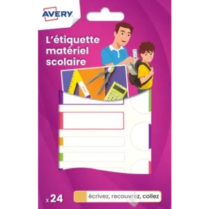 AVERY ETIQUETTES PLASTIFIEES MATERIEL SCOLAIRE