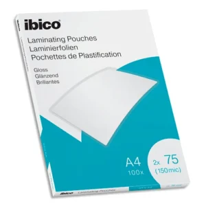 IBICO POCHETTES DE PLASTIFICATION A4 75 MICRONS