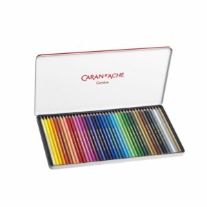 CARAN D ACHE CRAYONS DE COULEURS SWISSCOLOR BOITE METAL DE 40 – Image 2