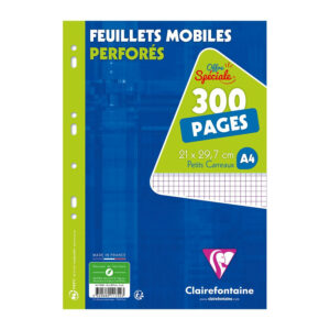 CLAIREFONTAINE FEUILLES MOBILE 5X5 PAR 300