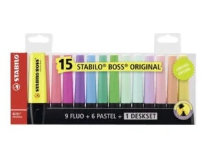 STABILO BOSS BUREAU COLLECTOR FLUO ET PASTEL