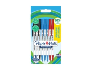 PAPERMATE KILOMETRICO SACHET 8 BILLES COULEURS ASSORTIES