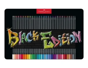 FABER CASTELL CRAYONS DE COULEURS BLACK EDITION BOITE METAL DE 30