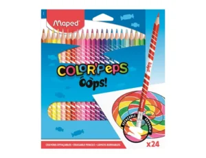 MAPED CRAYONS COULEUR COLOR PEPS OOPS EFFACABLES POCHETTE DE 24