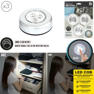 CMP LAMPE 3 LEDS A PRESSION ADHESIVE