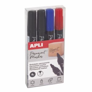 APLI MARQUEURS PERMANENTS SET DE 4