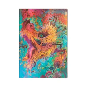 PAPERBLANKS AGENDA 2025 MIDI FLEXI DRAGON BOURDONNANT