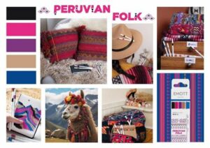 UNIBALL SIGNO EMOTT POCHETTE 5 FEUTRES PERUVIAN FOLK - Image 2