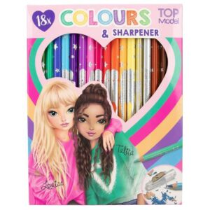 TOP MODEL SET 18 CRAYONS DE COULEURS