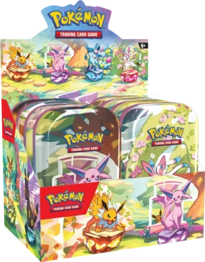 POKEMON MINI TIN DISPLAY EV8.5 EVOLUTIONS PRISMATIQUES PRE COMMANDE EN ATTENTE