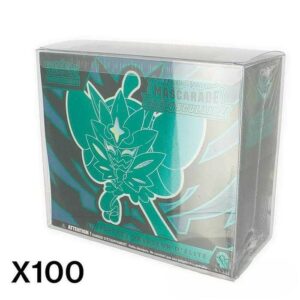 PHOENIX SHIELD PROTECTIONS CLEAR CASE SLEEVE POUR ETB POKEMON SET DE 100