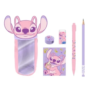 DISNEY STITCH ET ANGEL SET PAPETERIE AVEC TROUSSE 3D – Image 2