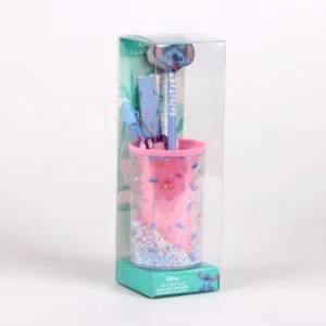 DISNEY STITCH  SET PAPETERIE POT A CRAYONS AVEC 3 ACCESSOIRES – Image 2