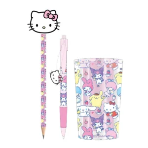 HELLO KITTY SET PAPETERIE POT A CRAYON