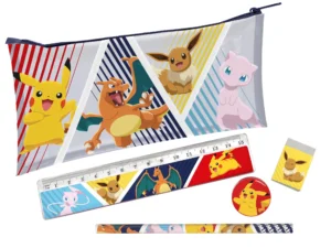 POKEMON SET PAPETERIE TROUSSE AVEC 5 ACCESSOIRES EN ATTENTE