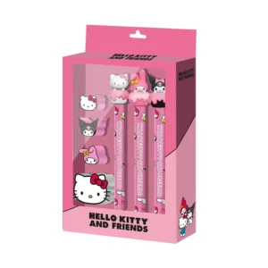 HELLO KITTY FRIENDS SET PAPETERIE CRAYONS ET GOMMES EN ATTENTE DE RECEPTION