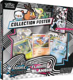POKEMON COFFRET POSTER EV10.5 FOUDRE NOIRE ET FLAMME BLANCHE PRE COMMANDE EN ATTENTE