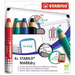 STABILO MARKDRY TABLEAUX BLANCS POCHETTE DE 4