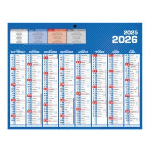BOUCHUT CALENDRIER 2025 2026 21 X 26.5