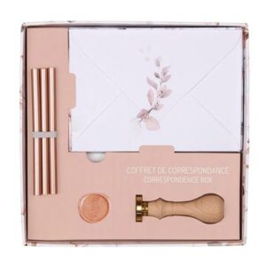 CLAIREFONTAINE COFFRET DE CORRESPONDANCE ROSE