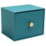 EXACOMPTA BOITE PHOTOS A TIROIR BLEU CANARD