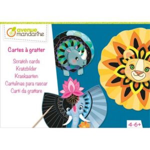 AVENUE MANDARINE BOITE CREATIVE MANDALA ANIMAUX A GRATTER
