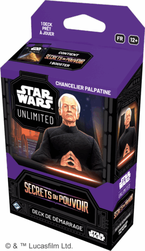 STAR WARS UNLIMITED SECRET DU POUVOIR DECK CHANCELIER PALPATINE PRE COMMANDE EN ATTENTE